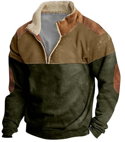 KONG JIMFAN Tshirt 4XL Hoodie Anzug Weiße Jacke Herren Shirt Herren Langarm Long Sleev Festliche Jacke T Herren-Shirt T-Shirts T-Shirts Regenbogenfarben(Army Green,4XL)