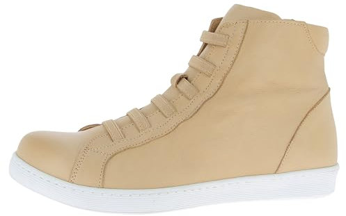 Andrea Conti Damen High Top Sneaker, Camel/weiß, 37 EU