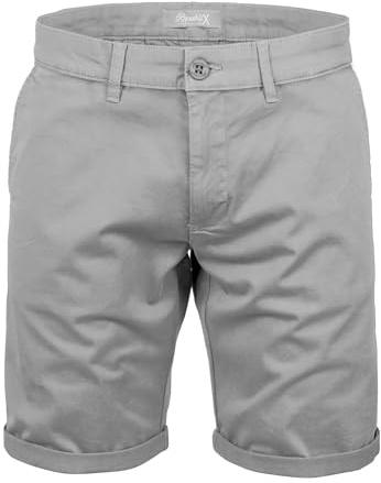 REPUBLIX Herren Chinoshorts Männer Kurze Bermuda Hose Regular Fit R7030 Hellgrau W40