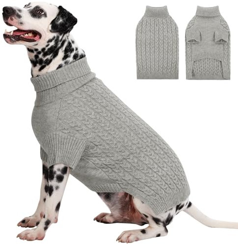 CITÉTOILE Hundepullover für Kleine Mittelgroße Große Hund,Winter Warm Gestrickt Hunde Pullover,Waschbar Rollkragen Strickpullover Hundemantel, Hundepulli für Dackel,Französische Bulldogge usw