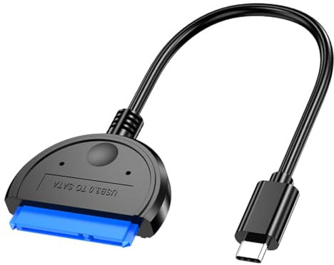 Komost SATA to USB 3.0 Adapter Cable, USB 3.0 to 2.5” SATA III Hard Drive Adapter, External SATA USB Converter for SSD/HDD Data Transfer