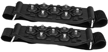 Toddmomy 1 Pair Black Non Slip Gripper Spikes for Shoes Shoe Supplies Manganese Steel Practical Shoes Grippers Anti-slip Shoe Covers