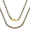 ChainsPro Königskette für Herren Damen Byzantinische Kette Halskette Edelstahl 4mm breit Schmuck Vergoldet Farbe 71cm