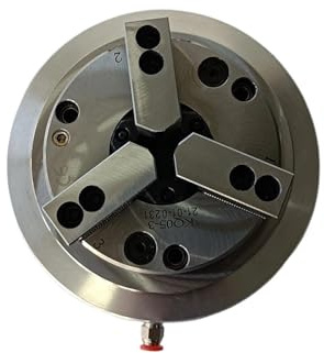 PMZZHUPVR Hohles pneumatisches Spannfutter, 4-Zoll-3-Backen-Frontlader-Spannfutter, drehbare Werkzeugmaschinenvorrichtung