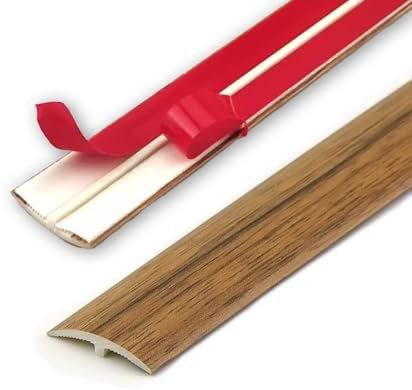 GFYHTN Barre De Seuil Auto-adhésive, Bande De Transition De Sol PVC, Bande De Séparation Plate De Sol Baguette De Recouvrement Moulure T 90cm(Dark Brown)