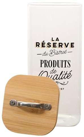 COOK CONCEPT 6er-Set Gewürzgläser mit Akazienholz-Tablett | Klares Glas, luftdichter Deckel, 150 cl Fassungsvermögen, zur Aufbewahrung von Nudeln, Müsli, Trockenfrüchten