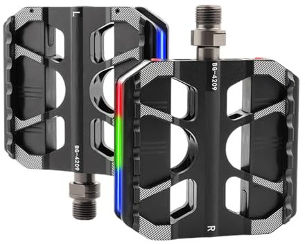 Rebellious Fahrräder Pedale Fußstütze LED LED Light Bikes Pedale Plattform 9/16 Zoll Faden Antislip DREI Tragetafeln Für Fahrräder