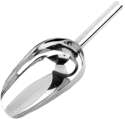 OZDTLP Edelstahl-Süßigkeitenschaufel – 1 runder Löffel for Eiswürfel, Gewürze, Süßigkeiten, Mehl, Nüsse for Hochzeiten, Buffets, Kneipen und die Küche zu Hause(XL-30x13cm)