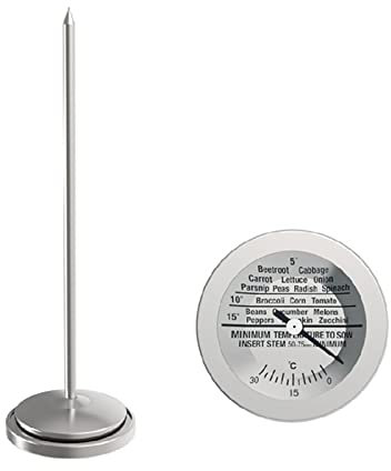 Tragbarer Bodentester Bodentemperatur Bodentemperatursonde Edelstahl für Gartenerde für den Innenbereich