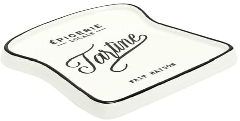 HowHomely Tartine Breakfast Plate 20 cm - Ceramic Plate Modern Dinner Plate Small Cake Plate Dessert Plate Serving Plate for Toast and Snacks