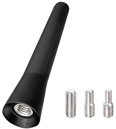 6.5cm Mini Car Radio Aerial Antenna, Universal AM FM DAB Replacement | Short roof aerial with M4 M5 M6 screws, universal fit and strong AM FM DAB signal reception for most cars