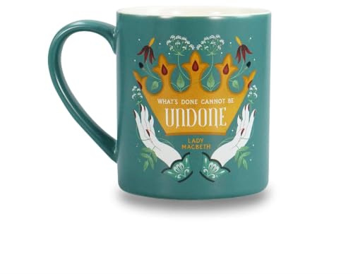 Half Moon Bay | Shakespeare Lady Macbeth Ceramic Mug | Premium Literary Range 425ml Dark Academia Tea Coffee Cup | Gift Boxed | Gothic Bookish Present for Theatre Lovers, Writers & Lit Nerds