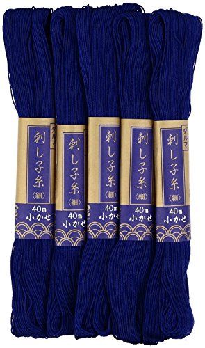 Sashiko Thread 40m Col.6 Navy 5x1