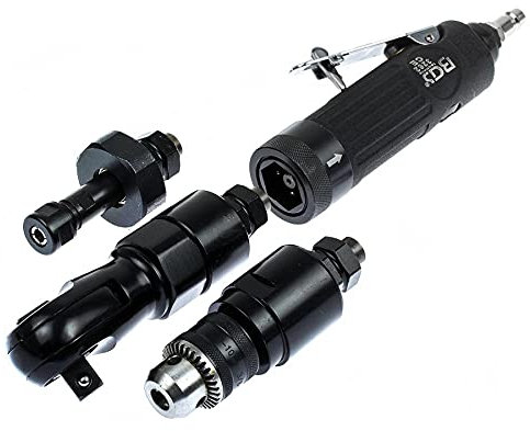 MEULEUSE PERCEUSE CLIQUET : 3 Outils PNEUMATIQUES en 1