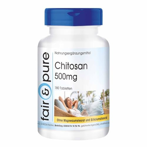Fair & Pure® - Chitosano extraforte 500mg - Fibra vegetale naturale - 180 Compresse