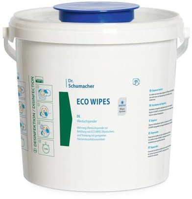 ECO Wipes Vliestuchspender rund 5L, Vorratspackung mit 6 Spendereimern
