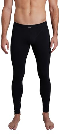 GÖTZBURG Herren Lange Unterhose, Baumwolle, Single Jersey, schwarz