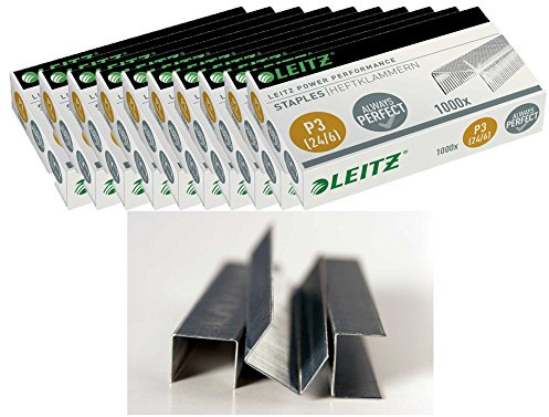 Leitz 55700000 Heftklammer (24/6 mm) (verzinkt, 10000 Stück)