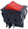 Easyricambi Interruttore bipolare Luminoso Rosso a 4 Contatti 16A 250V AC Foro per Incasso 30x22 mm