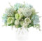 KIRIFLY Künstliche Blumen,Unechte Blumen Deko Künstlich Pfingstrose Gefälschte Seide Hortensien Dekoration Plastik Nelken Blumenarrangements Hochzeit Blumenstrauß Seidenblumen Mittelstücke(Hellgrün)