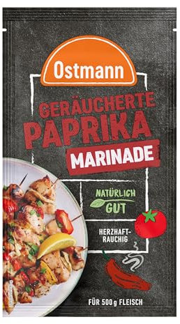 Ostmann Gewürze – Geräucherte Paprika Marinade, flüssige Grillmarinade für Grillfleisch und vegetarisches Grillgut, Gewürzmischung für 500 g Grillgut, ideal zum Grillen & Verfeinern von Speisen, 60 ml