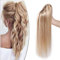 14(35cm) SEGO Coleta Postiza con Pinza Pelo Natural Corta [#18/613 Rubio Ceniza/Blanqueador Rubio] 100% Remy Extensiones de Clip Cabello Humano Lisa Claw Ponytail Hair (105g)