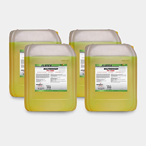 FLOTEX® - Ergiebiger Multireiniger 4x5L Kanister Auto Reiniger | Kunststoffreiniger und Autoreinigung von Innen und Außen | Polsterreiniger Auto und Teppichreiniger