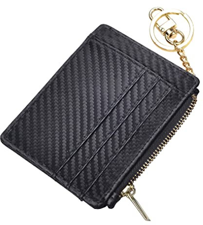 ehsbuy Porte Carte Femme Mince Portefeuille Porte Carte Bancaire RFID Bloquant Porte Carte Bancaire en Cuir Fermeture à Glissière Porte-Monnaie Porte-Clés Portefeuilles pour Femmes Et Hommes