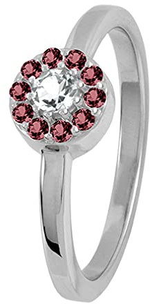 JACQUES LEMANS Ring Sterlingsilber mit Rhodolith Granat