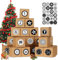 Adventskalender zum Befüllen, 24 Adventskalender Boxen, Adventskalender Selber Befüllen, Weihnachtskalender DIY Bastelset inkl. Weihnachten Adventszahlen Aufkleber, Schachteln zum Befüllen