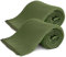 KiGATEX 2er Pack Polar Fleecedecke Uni - Tagesdeckenset - Sofaüberwurf - 130x160 cm - ca. 420g pflegeleicht – Oeko-Tex Zertifiziert - Oliv