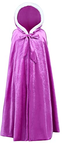 YOSICIL Mantello con Cappuccio per Ragazza Bambine Principessa Mantello Costume con Cappuccio Halloween Festa Cosplay Vestiti Inverno Vestaglia Giacca Travestimento