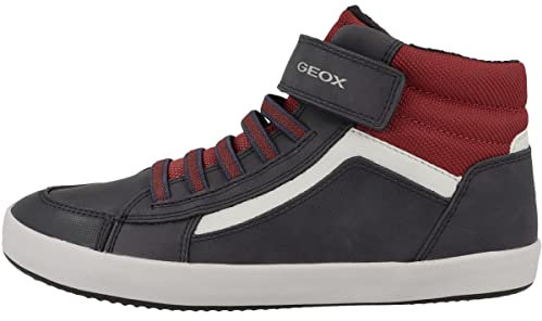 Geox J Gisli Boy A, Scarpe da ginnastica Bambini e ragazzi, Blu Rosso Navy Dk Red, 28 EU