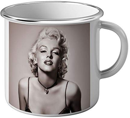 French Unicorn Emaillierter Becher aus Metall Star Marilyn Monroe Kino Retro Vintage Schauspielerin 6