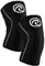 Rehband Power Max vendaje de rodilla fuerza deportes 7mm SBR/neopreno, adecuado para competiciones, rodilleras para musculación, Color:Negro - 1 Par, Talla:S