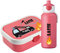 4youDesign Mepal Bento Box & Trinkflasche Set personalisiert Feuerwehrauto pink – Geschenk für Kinder Weihnachten, Nikolaus, Geburtstag - Auslaufsicher – Brotdose 750ml, 400ml Flasche