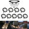 CHNXU 10er Set LED Treppen Bodeneinbaustrahler Warmes Weiß Terrassenbeleuchtung Bodenspots Ø60mm IP67 Wasserdicht DC 12V 1,5W innen Außen Lampe Boden Einbauleuchten Küche Garten Dekolicht, Schwarz