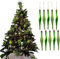 UKDeals Direct® LIME GREEN COLLECTION CHRISTMAS DROPLET BAUBLES TREE DECORATIONS GLITTER MATT ICICLES (Pack of 10 Droplets 120mm)