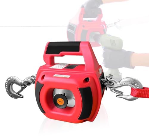 YATOINTO Portable Drill Winch 750 LB Pulling Capacity with 40 Feet Alloy Steel Wire Rope | Hand Winch for Lifting & Dragging