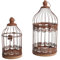 Deco Woerner Vogelkäfig-Regal Deko-Käfig Eisenkäfig Vogelkäfig Pflanzenkäfig 2 Stück braun