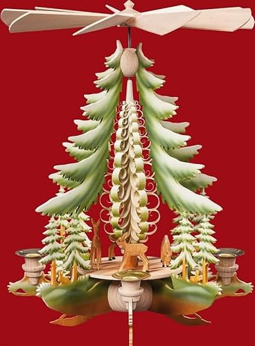 Taulin Pyramide Geschnitzte Rehe farbig