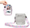 Clear Case for Fuji Instax Mini 12, Instant Camera Case PC Cover with Back Photos Pocket and Shoulder Strap for Fujifilm Instax Mini 12 (Pink)