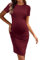 Ekouaer Robes de maternité pour Femmes Vêtements de maternité d'été à Manches Courtes pour Baby Shower Rouge L