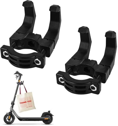 HOMURY 2 ganci per scooter elettrici: gancio anteriore per scooter elettrico, gancio multifunzione, accessori per scooter, compatibile con scooter elettrico (nero)