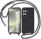 AOMYKE Coque pour Samsung Galaxy S24 avec Cordon, Collier Étui Silicone Liquide avec Tour de Cou Lanière en Corde Souple TPU Antichoc Housse - Noir
