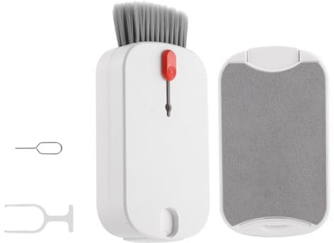 Goiern Kit de limpieza de teclado, 5 en 1, kit de limpieza de pantalla para teléfono móvil, limpiador de teclado con cepillo para teclado, limpiador de portátil para tableta, ordenador, monitor de PC