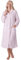 Camille Cappotto da donna in pile super morbido, accappatoio con bottoni, maniche lunghe e tasche laterali per il massimo comfort e calore, rosa, 46/48 IT