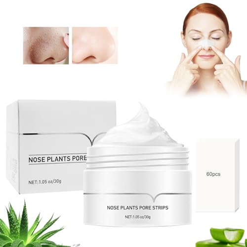 Maschera Punti Neri Rimozione,Cerotti Naso Punti Neri, Blackhead Remover,Maschera Viso Punti Neri,Strisce Rimuovi Punti Neri,Crema Punti Neri Rimozione,Neri Patch Punti Neri Naso,60PCS