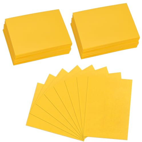 Homgaty 300 Pcs Standard Size Card Sleeves, Clear Deck Protectors Card Protector Sleeves for Magic The Gathering MTG, Poke-mon, Trading Card, Sport Card(Yellow)