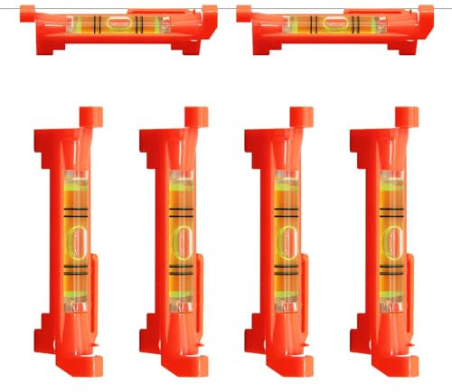 4 Pezzi Strumenti a Livello Di Corda,Mini Corda Livella,Livella Per Filo,Livello Di Linea Della Stringa,Livella Da Filo,Livella a Bolla Per Corda per Muratura, Idraulica, Grondaie e Piastrellatura
